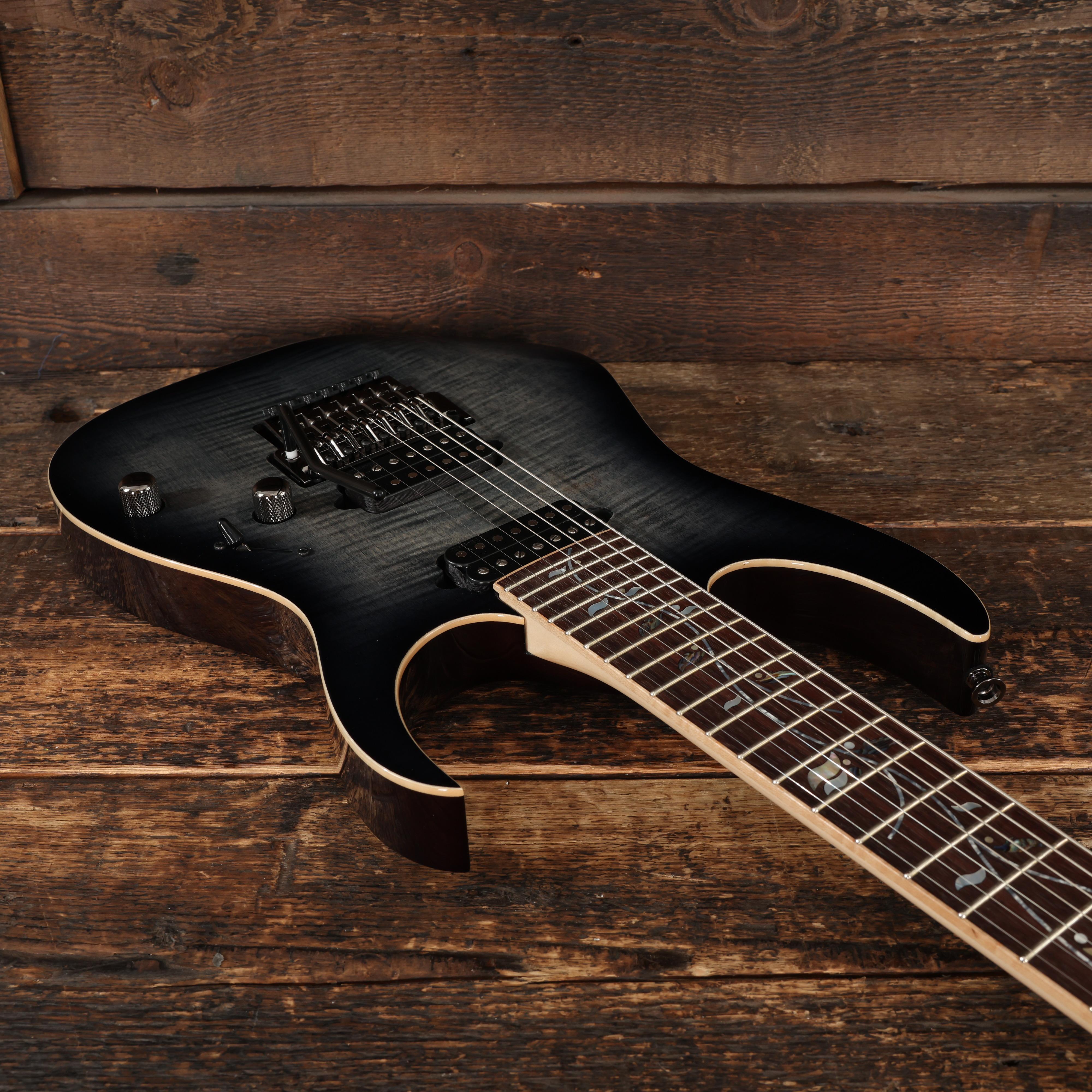 Ibanez RG8527-BRE j.custom 7-String Electric Guitar in Black